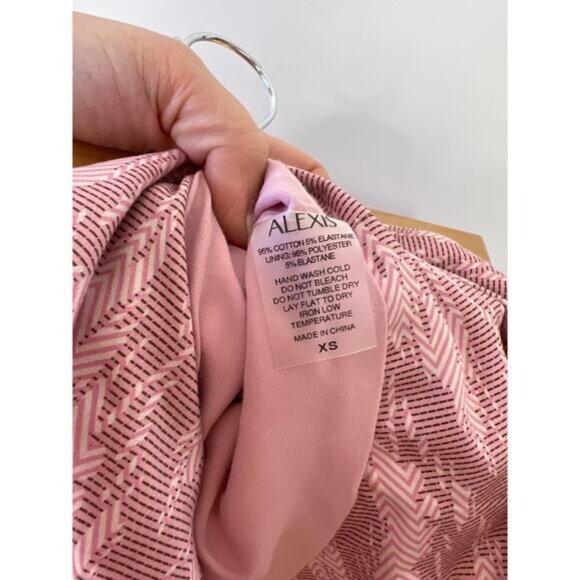 NEW Alexis Komosa Mini Tie Waist Skirt Women's Rose Weave Lavender Size: XS - Picture 7 of 9